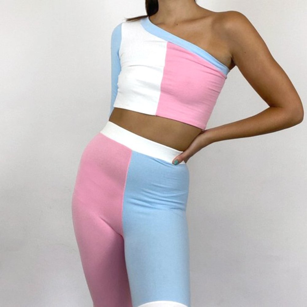 Vintage Colorblock High Waist Flare Pants - Picture 4 of 9